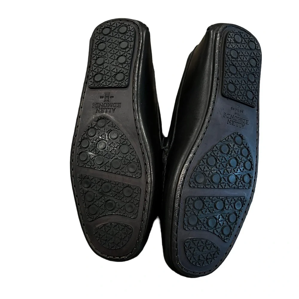Allen Edmonds Super Sport Black Leather Slip-On Loafers Men's 7.5 NWOB Comfort